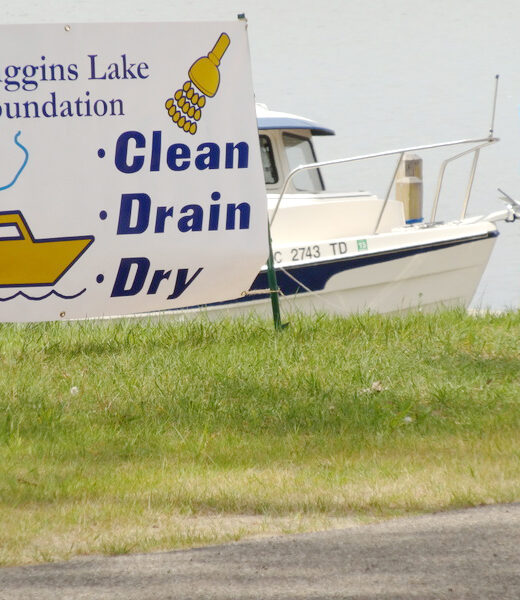 Invasive species awareness at Higgins Lake in Roscommon County Michigan