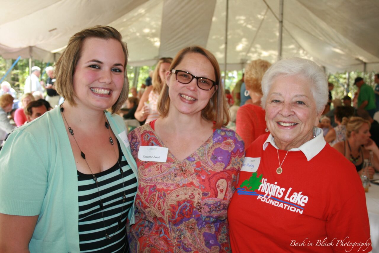 Nicole Thompson, Suzanne Luck and Sue Morley at the 26th Annual Higgins Lake Foundation Awareness Day